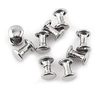 300 Juegos de Remaches de Cuero, Remaches de Doble Tapa para Bricolaje cuero Artesanal ropa Zapatos Zapatos Cinturones Reparación Decoración(Plata)