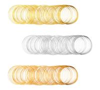 300 lazos de alambre de memoria para la fabricación de joyas, pulseras y pulseras, alambre de perlas de memoria, alambre de memoria de acero para envolver piedras (plata, oro, oro rosa)