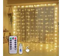 300 LED String Lights - 3M Warm White USB Fairy Lights with Remote & 8 Modes | IP65 Waterproof for Indoor & Outdoor | Decorative Lighting for Christmas, Weddings, Parties
