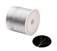 300 m de cuerda de panadero de plata para pulseras para niños, hilos trenzados de plata para pulseras, nudos para trenzar, pulseras, manualidades, obras de arte, regalo, papel, accesorios para el
