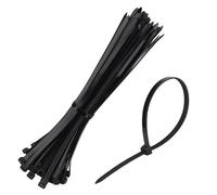 300 mm x 7,6 mm 100 Bridas Resistentes a los Rayos UV, sujeta cables，con una Resistencia a la Tracción de 55 kg, Adecuadas para la Industria, la Horticultura y el Sector de Cables (Negras)