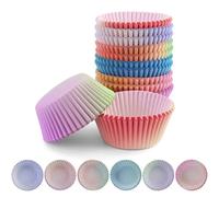 300 moldes estándar para magdalenas y cupcakes, mini moldes de papel, calidad alimentaria, diseño degradado de calidad alimentaria (tamaño estándar)