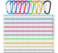 300 mosquetones de 1.8 pulgadas con anillo en D, mosquetones pequeños, mosquetones de resorte, mini mosquetones para llaves, correa de perro, mochila, camping, senderismo, viajes, pesca, accesorios al
