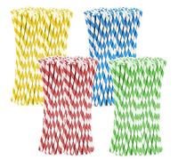 300 pajitas de papel coloridas para café o zumo,cócteles
