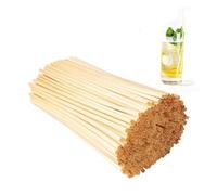 300 pajitas de trigo, diámetro de 0,6 - 20 cm, pajitas 100% biodegradables, pajitas de papel, pajitas de té de burbujas, pajitas naturales, sin BPA (500 unidades)