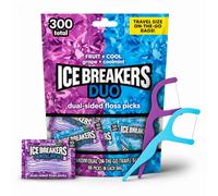 300 palillos de hilo dental con sabor a menta fresca y uva, paquete de 10 palillos de hilo dental portátiles, hilo dental suave y duradero para eliminación de placa, aliento fresco y cuidado bucal