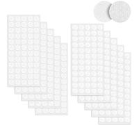 300 Pares Adhesivo Redondo, 20mm Lunares Adhesivo, Blanco Autoadhesivo Puntos Adhesivo, Gancho y Bucle Puntos Autoadhesivo para DIY(600 Piezas)