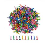 300 Pcs Mini Brads, 8X19 mm Encuadernadores Redondos de Metal, Brads Redondo, Pinzas de cabeza redonda, Sujetadores de Papel para Scrapbooking, Decoración Arte DIY Proyectos (Multicolor)