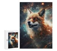 300 PCS Puzzle para adolescentes Galáctico Fox Majesty Teenager-Puzzles Anti-Estrés Juguetes de Vacaciones en Casa Pasatiempo Desafío Educativo 300 PCS