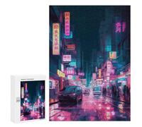 300 PCS Puzzle para adolescentes Neon Cityscape-113 rompecabezas adolescentes juguetes antiestrés vacaciones en casa pasatiempo desafío educativo 300 piezas