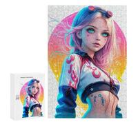 300 PCS Rompecabezas - Anime Girl with Goggles Rompecabezas para Adultos Juegos Relajantes Vacaciones En Casa Matar El Tiempo Oferta como Regalos para Toda La Familia 300 PCS