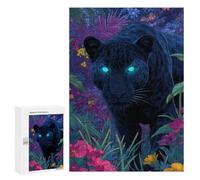300 PCS Rompecabezas Black Panther in Jungle Rompecabezas para Adultos Juguetes Antiestrés Vacaciones En Casa Matar El Tiempo Interacción Entre Padres E Hijos 300 PCS