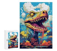 300 PCS Rompecabezas Colorful Dinosaur Artwork-1 Rompecabezas para Adultos Juguetes Antiestrés Vacaciones En Casa Matar El Tiempo Interacción Entre Padres E Hijos 300 PCS