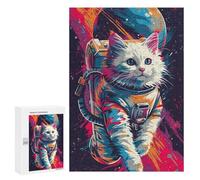 300 PCS Rompecabezas Cosmic Cat Adventure-1 Rompecabezas para Adolescentes, Divertidos Y con Humor. Cada Pieza Es Única: Juguetes Educativos De Aprendizaje 300 PCS