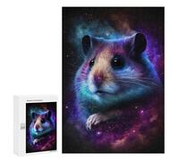 300 PCS Rompecabezas Cosmic Hamster Art Print-1 Rompecabezas para Adultos Juguetes Antiestrés Vacaciones En Casa Matar El Tiempo Interacción Entre Padres E Hijos 300 PCS