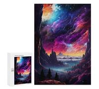 300 PCS Rompecabezas Cosmic Mountain Landscape Rompecabezas para Adolescentes, Divertidos Y con Humor. Cada Pieza Es Única: Juguetes Educativos De Aprendizaje 300 PCS