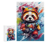 300 PCS Rompecabezas Cosmic Red Panda Explorer-7 Rompecabezas para Adolescentes, Divertidos Y con Humor. Cada Pieza Es Única: Juguetes Educativos De Aprendizaje 300 PCS
