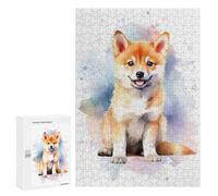 300 PCS Rompecabezas Cute Shiba Inu Dog Puppy Rompecabezas para Adultos Juegos Divertidos Decoración Perfecta Cumpleaños Y Navidad 300 PCS