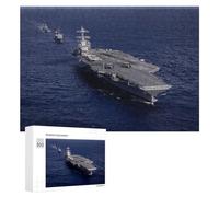 300 PCS Rompecabezas De Piezas para Adolescentes Aircraft Carrier at Sea Rompecabezas para Adultos Juego Familiar Alivia El Estrés Desafiante De Completar 300 PCS