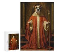 300 PCS Rompecabezas De Piezas para Adolescentes Boxer Dog The Pope Rompecabezas para Adolescentes Juegos Familiares Análisis Y Desafío Educativo De Lógica 300 PCS