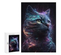 300 PCS Rompecabezas De Piezas para Adolescentes Galaxy Cat Animal Rompecabezas para Adolescentes Juegos Familiares Análisis Y Desafío Educativo De Lógica 300 PCS