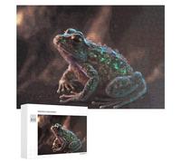300 PCS Rompecabezas De Piezas para Adolescentes Glowing Fantasy Frog Artwork-1 Rompecabezas para Adultos Juego Familiar Análisis Y Desafío Educativo De Lógica 300 PCS