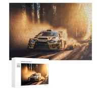300 PCS Rompecabezas De Piezas para Adolescentes Rally Car Speeding Through Dusty Forest Rompecabezas para Adultos Juego Familiar Análisis Y Desafío Educativo De Lógica 300 PCS