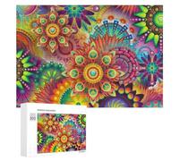 300 PCS Rompecabezas De Piezas para Adolescentes VibrantFloral Artwork Rompecabezas para Adultos Juego Familiar Análisis Y Desafío Educativo De Lógica 300 PCS