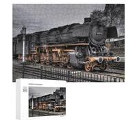 300 PCS Rompecabezas De Piezas para Adolescentes Vintage Steam Locomotive Train Rompecabezas para Adultos Juego Familiar Análisis Y Desafío Educativo De Lógica 300 PCS
