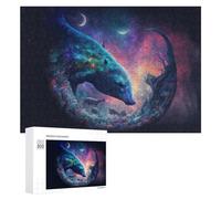 300 PCS Rompecabezas De Piezas para Adolescentes Whale in Cosmic Dreamscape Rompecabezas para Adultos Juego Familiar Análisis Y Desafío Educativo De Lógica 300 PCS