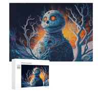 300 PCS Rompecabezas De Piezas para Adolescentes Whimsical Ghostly Figure in A Surreal Forest Rompecabezas para Adultos Juego Familiar Análisis Y Desafío Educativo De Lógica 300 PCS