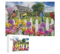 300 PCS Rompecabezas De Piezas para Adultos Birds on A Spring Fence Rompecabezas para Adultos Juguetes Antiestrés Análisis Y Lógica Desafiante De Completar 300 PCS