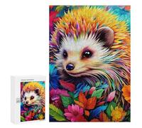 300 PCS Rompecabezas De Piezas para Adultos Colorful Hedgehog Garden-1 Rompecabezas para Adultos Juguetes Antiestrés Análisis Y Lógica Desafiante De Completar 300 PCS