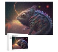 300 PCS Rompecabezas De Piezas para Adultos Galactic Lizard Cosmic Creature -1 Rompecabezas para Adultos Juguetes Antiestrés Análisis Y Lógica Desafiante De Completar 300 PCS