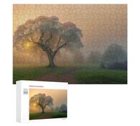 300 PCS Rompecabezas De Piezas para Adultos Golden Dawn in A Misty Landscape Rompecabezas para Adultos Juguetes Antiestrés Análisis Y Lógica Desafiante De Completar 300 PCS