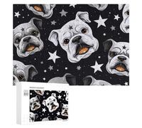 300 PCS Rompecabezas De Piezas para Adultos Space Puppies Cute Celestial Canines Rompecabezas para Adultos Juguetes Antiestrés Análisis Y Lógica Desafiante De Completar 300 PCS