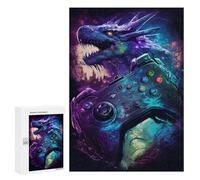 300 PCS Rompecabezas - Dragon Gaming Controller Art Print Rompecabezas para Adultos Juegos Relajantes Vacaciones En Casa Matar El Tiempo Oferta como Regalos para Toda La Familia 300 PCS