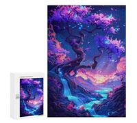 300 PCS Rompecabezas Enchanted Forest Waterfall Rompecabezas para Adultos Juguetes Antiestrés Vacaciones En Casa Matar El Tiempo Interacción Entre Padres E Hijos 300 PCS