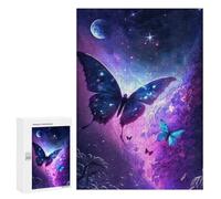 300 PCS Rompecabezas Galactic Butterfly Dance Rompecabezas para Adultos Juguetes Antiestrés Vacaciones En Casa Matar El Tiempo Interacción Entre Padres E Hijos 300 PCS