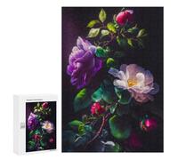 300 PCS Rompecabezas Glowing Rose Bouquet Rompecabezas para Adultos Juguetes Antiestrés Vacaciones En Casa Matar El Tiempo Interacción Entre Padres E Hijos 300 PCS