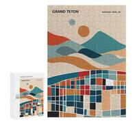 300 PCS Rompecabezas Grand Teton National Park Rompecabezas para Adolescentes, Divertidos Y con Humor. Cada Pieza Es Única: Juguetes Educativos De Aprendizaje 300 PCS