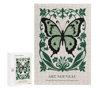 300 PCS Rompecabezas Green Art Nouveau Rompecabezas para Adultos Juguetes Antiestrés Vacaciones En Casa Matar El Tiempo Interacción Entre Padres E Hijos 300 PCS