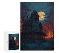300 PCS Rompecabezas Halloween Haunted House -9 Rompecabezas para Adolescentes, Divertidos Y con Humor. Cada Pieza Es Única: Juguetes Educativos De Aprendizaje 300 PCS