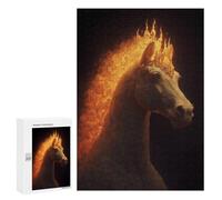 300 PCS Rompecabezas Magical Fire Horse Artwork Rompecabezas para Adolescentes, Divertidos Y con Humor. Cada Pieza Es Única: Juguetes Educativos De Aprendizaje 300 PCS