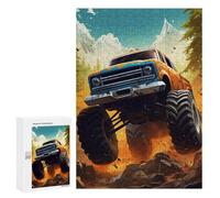 300 PCS Rompecabezas Monster Truck Adventure Rompecabezas para Adultos Juguetes Antiestrés Vacaciones En Casa Matar El Tiempo Interacción Entre Padres E Hijos 300 PCS
