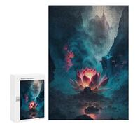 300 PCS Rompecabezas Mystical Lotus Valley Rompecabezas para Adolescentes, Divertidos Y con Humor. Cada Pieza Es Única: Juguetes Educativos De Aprendizaje 300 PCS