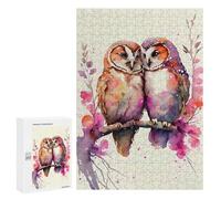 300 PCS Rompecabezas para Adolescentes A Owl Couples Romance Rompecabezas para Adultos Juegos Familiares Desafío Difícil Ayuda A Ejercitar El Cerebro 300 PCS