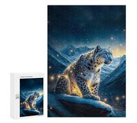 300 PCS Rompecabezas para Adolescentes A Snow Leopard Rompecabezas para Adultos Juegos De Relajación Decoración De Pared Ayuda A Ejercitar El Cerebro 300 PCS