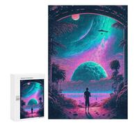 300 PCS Rompecabezas para Adolescentes Alien Beach Encounter Rompecabezas para Adultos Juego Familiar Análisis Y Lógica Regalos para Reducir El Estrés 300 PCS