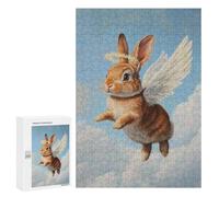 300 PCS Rompecabezas para Adolescentes Angel Bunny in Flight-1 Rompecabezas para Adolescentes Desafío Difícil Desafío Educativo Diversión Familiar Y Noche De Juegos 300 PCS